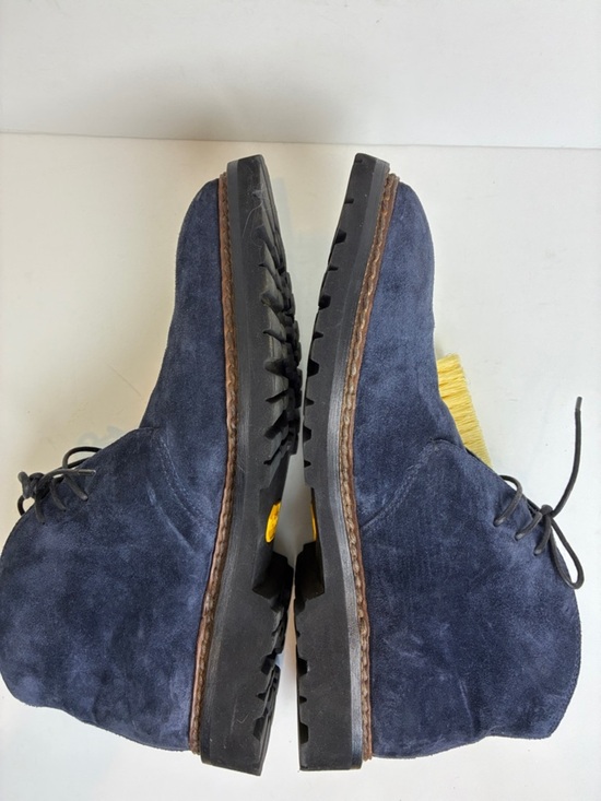 BONTONI Visionario Men’s Navy Blue Suede Monk Boot 9.5 Italian Luxury Designer main image 16